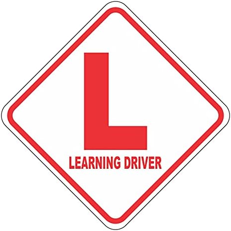 Graphixdesign Red L Board Learning Driver Car Decal Sticker (15x15cm ...