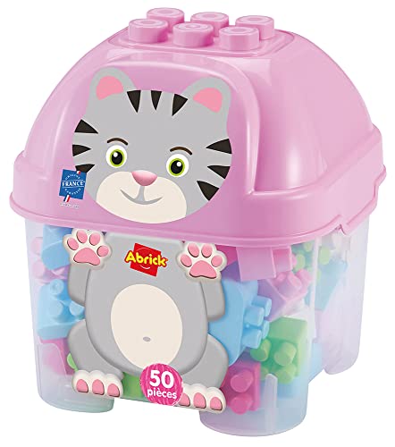 Écoiffier Giocattoli 1928 - Barile Di Gatto Di Mattoni Da Impilare Abrick - Gioco Di Costruzione Per Bambini - 50 Pezzi - A Partire Dai 18 Mesi - Made