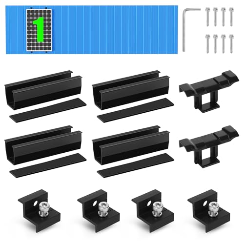 Bosytro PV Halterung Set 1X Module Schwarz