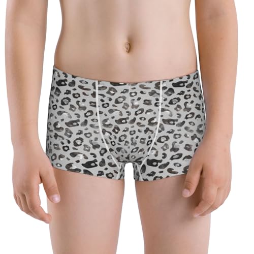 Boys' Cotton Boxer Brief Soft Underwear-Wild Animal Leopard Print