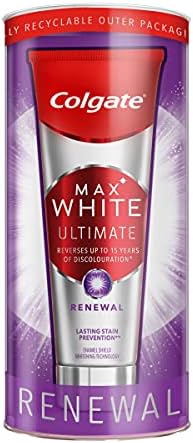 Colgate Max White Ultimate Renewal 75ml Toothpaste | Ultimate whitening toothpaste | Removes deep stains from the teeth| Enamel safe