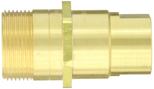 Eaton Hansen 5100-S2-12B Brass Thread to Connect Hydraulic Fitting, Plug with Steel Tubular Valve, 3/4"-14 NPT Female, 3/4" Body