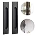 BE-TOOL 2 Pack Flat Finger Pulls Door Handles, Rectangular Sliding Door Pull 7.09