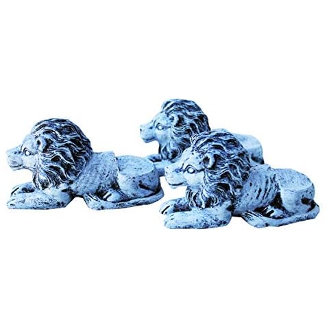 Goodman and Wife Set of 3 Poly Resin Lion Shaped Pot Feet or Planter Risers (Large Size Lion Shape Each Measures 5 inches Long,2.75 inches Tall) Cover
