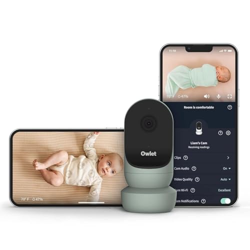 Image of Owlet Cam Smart Video Baby Monitor with Video Camera and Audio - Secure Wifi, 1080p Night Vision, Customize Cry, Sound and Motion Alerts, 2-way audio, Mounting kit
