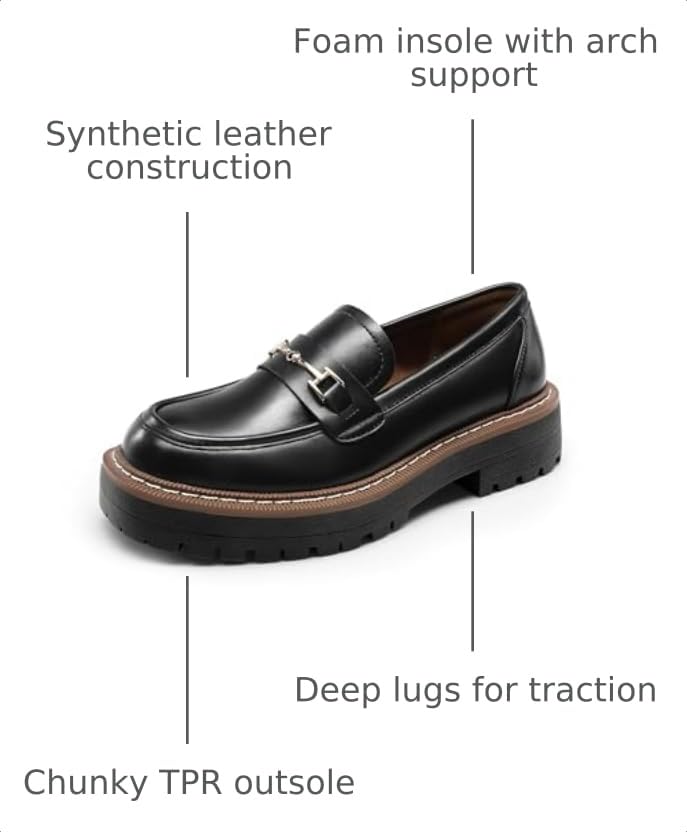 Image of DREAM PAIRS Platform Chunky Loafers for Women
