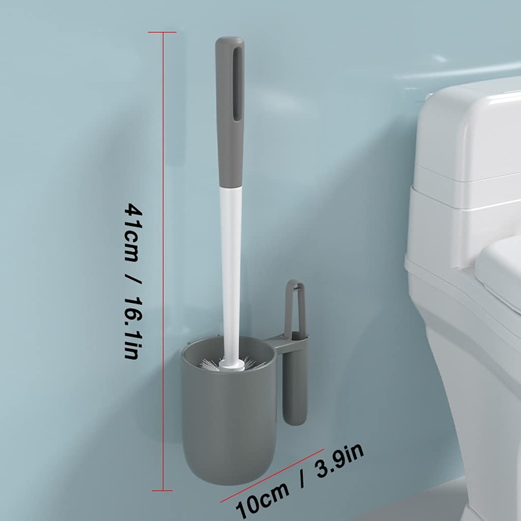 scopino per WC, Set scopino for WC, for da parete for uso domestico(White)