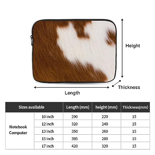 Funda para portátil de piel vacuna marrón rojo 15 pulgadas miniatura 4