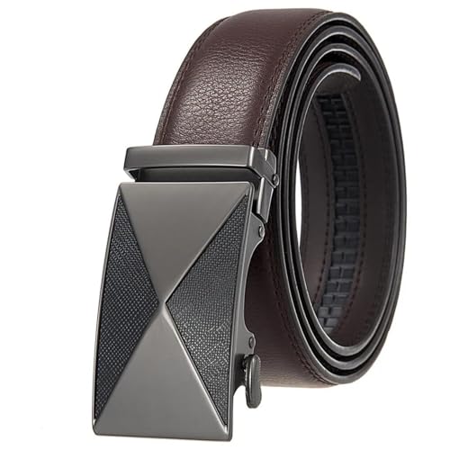 Ceinture homme cuir véritable noir à boucle automatique idéale pour le bureau