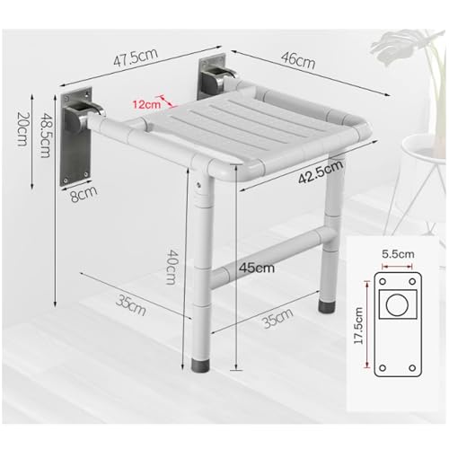 Siège de douche pliable aménagement de salle de bain pour seniors - 3