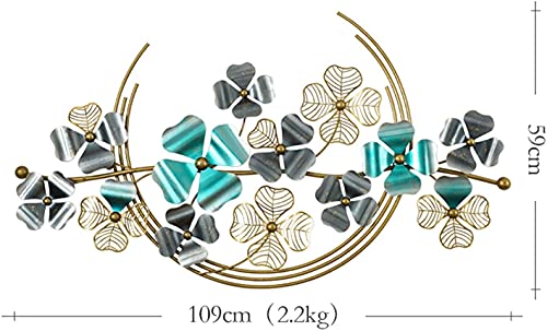 Xzgden Wall Decorations, Metal Flower Wall Decor,Three-Dimensional Iron Wall Sculpture, Creative Metal Wall Hangings For Balcony Patio Porch Bedroom Living Room Garden Office 42.9X23.2 Inch #TOP2