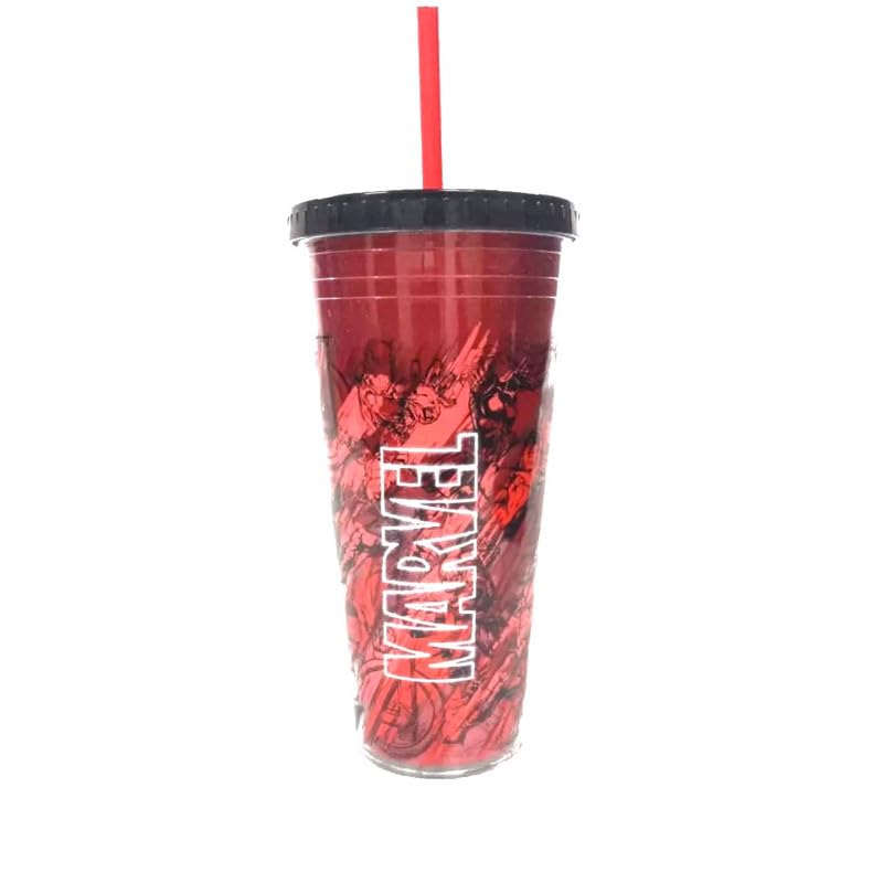 STRIDERS YOUNG ADULT FASHION STRAW TUMBLER 685 ML MARVEL PATTERN-image-32