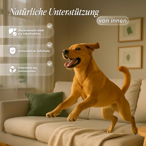 naturacbd Hanföl für Hunde mit Leinöl & Mariendistel | Natürliches Barf-Öl zur Unterstützung von Gelenken, Beweglichkeit, Verdauung & Vitalität | Bio-Öl für Haut & Fellpflege