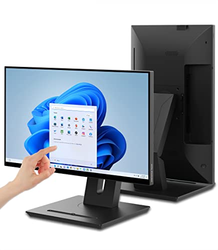 Ideao Hub 24’’ 1440P QHD interaktiv 10 Punkt Touchscreen Bildshirm, P-Kapazitiver Touch mit MPP 2.0 Kompatibilität, mit Lautsprecher, 10 Port Konnektivität, Powered USB-C, Ergonomischer Ständer Cover