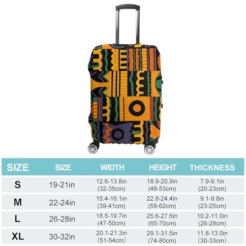 Carry on Luggage Cover African Ethnic Pattern Suitcase Covers for Luggages Tsa Approved Travel Luggage Sleeve Protector Elastic Suitcase Protector Anti-Scratch Washable Fits 19-30 Inch Case -XL2