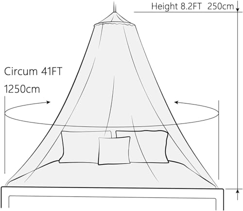 HanYun Betthimmel Mädchen mit 100 LED-Star Lichterketten, Moskitonetz für Bett, Bett Baldachin, Ultra große hängende Königin Baldachin Vorhang Netz für Reise Und Zu Hause Indoor Outdoor (Weiß)