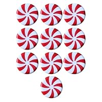Christmas Door Knob Covers - Candy Cane Shape Handle Decor, 10 Pieces Traditional Non Slip Grip, Festive Holiday Decoration, Winter Home Accessories, Cupboard Drawer Dining Room Kitchen Bedroom
