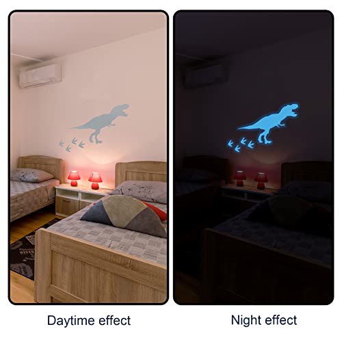 KINBOM 2 adesivi da parete con dinosauri luminosi
