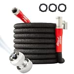Pocket Hose Silver Bullet 2.0 Expandable Garden Hose 75-FT with Turbo Shot Nozzle, AS-SEEN-ON-TV, Lead-Free, Solid Aluminum Connectors, Easy On/Off Valve, Kink-Free, Leak-Proof