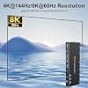 HDMI KVM Switch 1 Monitors 2 Computers 8K60Hz USB3.0 KVM Switch for 2 Computers Share Dual Monitors and 4 USB Devices withRemote Control