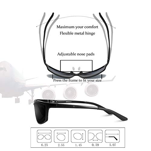 Bircen Polarized Sunglasses for Men Women UV Protection Driving Golf Fishing Sports Sunglasses