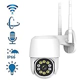 【Menschliche Erkennung und Automatische Verfolgung】： Dank des eingebetteten KI-Deep-Learning-Algorithmus erkennt diese drahtlose IP-Kamera Menschen und Tiere auf intelligente Weise und reduziert 95% Fehlalarme, die durch Regen, Blätter und Insekten verursacht werden. Es wird auch die Auto-Tracking-Technologie angewendet. Wo immer Sie sind, ist die Kamera, um Ihre Familie und Ihr Eigentum besser zu schützen.