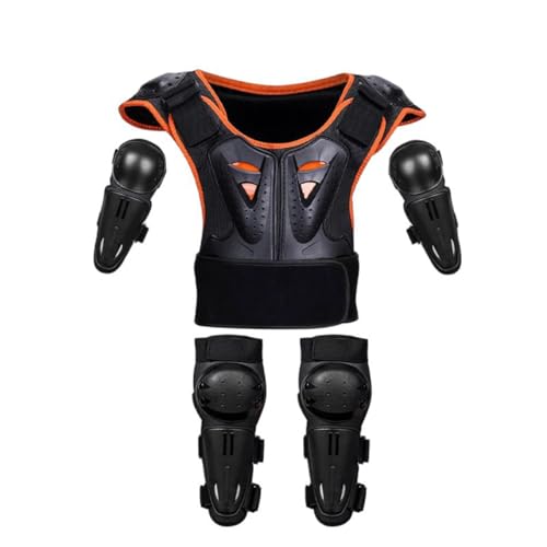 Gilet de protection motocross enfant M&Catree kit protection intégrale avec coudières