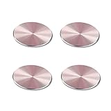 YIANERM 32x32MM Circular Car Mount Metal Plate For All Magnetic Car Mount Cellphone Holder Pack of 4 (4 Pack-Rose Gold)