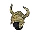 LOOYAR Adult Middle Ages Medieval Viking Age Horned Viking Helmet Berserker Soldier Warrior Costume Hat for Battle Play Halloween Cosplay Bronze