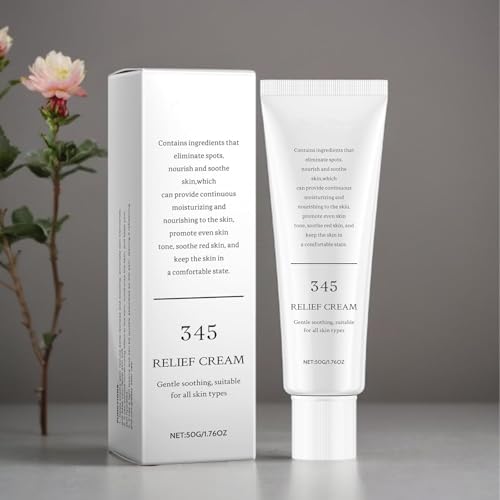 345 Relief Cream - 345 Soothing Cream - Crema hidratante facial antiarrugas para el cuidado de la piel - 345 Intensive Repair Cream - Crema hidratante facial para acné y piel grasa (1)