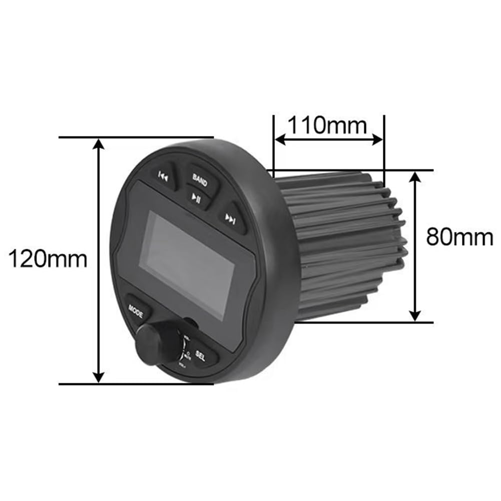 Stereo Marine Radio Łódź Radio MP3 Media Player Bluetooth AUX USB Wodoodporna konstrukcja dla ATV UTV SPA RZR FM AM