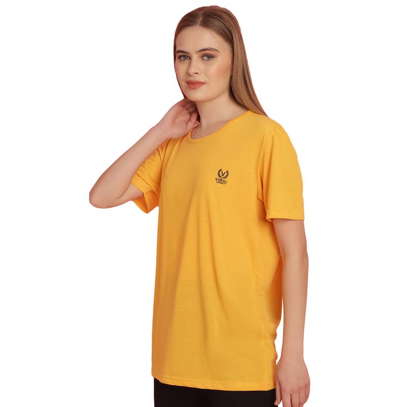 Round Neck Cotton Solid Women Regular Fit Tshirt for Women -14709 1