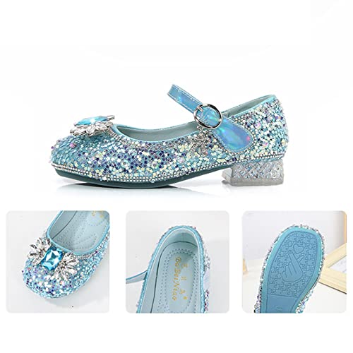 Fashion Autumn Toddler and Girls Casual Shoes Dance Shoes Round Toe Buckle Dress Shoes Toddler Girl Size 5 Shoes (Red, 6-7 Years)2