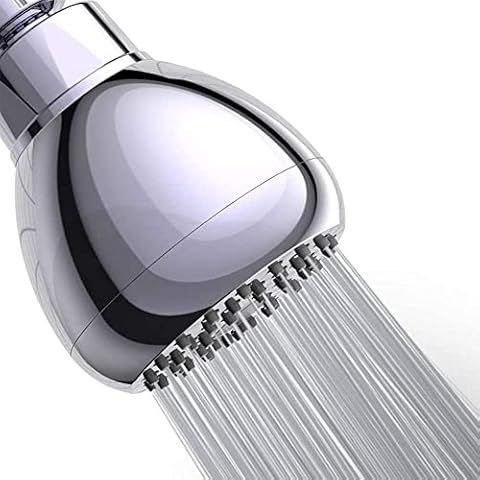 3 Inch Fixed Shower Head - High Pressure Anti-Leak Showerhead with Adjustable Swivel Ball Joint Bathroom Outdoor Polished Chrome Cover