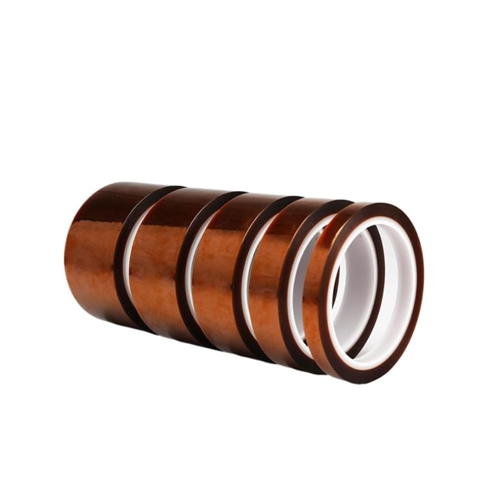 Nastro in poliimmide ad alta temperatura - Nastro isolante durevole for stampa 3D ed elettronica, lunghezza 33 m, marrone(0.026mmx50mmx33m 3pcs)