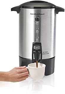 Hamilton Beach 45 Cup Coffee Urn and Hot Beverage Dispenser, Silver (40519)