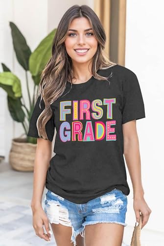 Teacher Shirts for Women Cute First Day of School Shirt Back to School Tshirt Summer Teacher Outfits Teacher Life Tee2