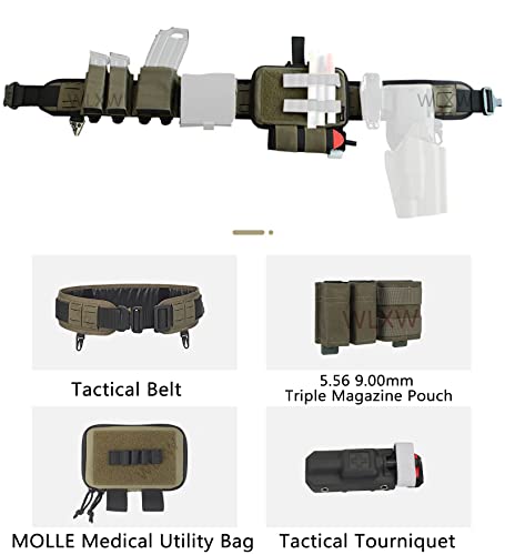Molle Battle Belt ensemble de combat robuste en nylon renforcé avec garrot