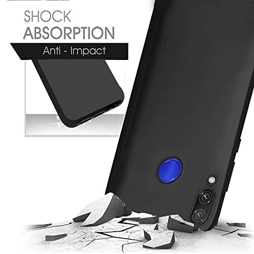 Image of Mobile Back Cover Case for Xiaomi Redmi Note 7 Pro (Silicone Case|CameraProtection|Black SC1510)