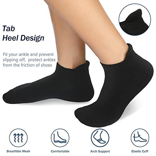 unitop Mens Ankle Socks Womens Athletic Low Cut Socks with Cushion Breathable Sports 6 Pairs4