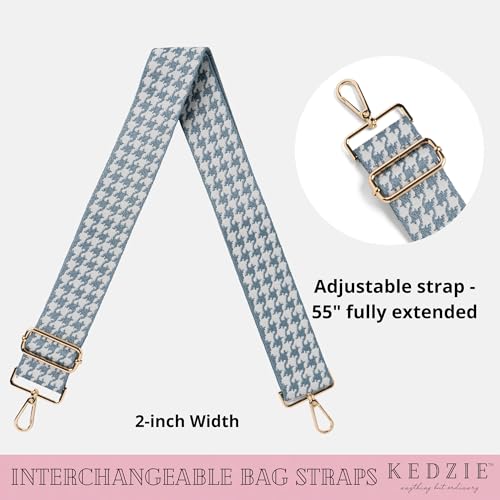 Image of KEDZIE Embroidered Interchangeable Bag Straps Adjustable Length 55 inch Handbag Purse 2-inch Wide Guitar Style Crossbody Strap