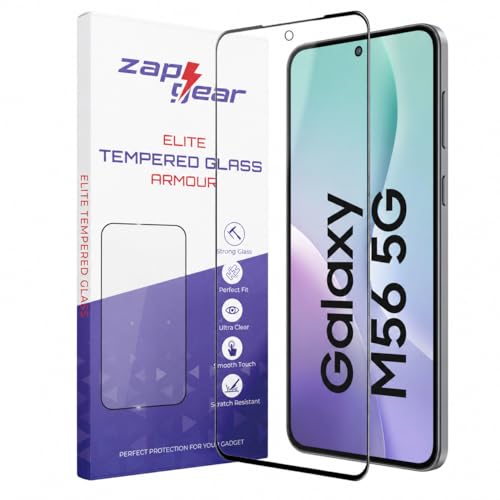 Image of Tempered Glass for Samsung M56 and F56 | 9H Hardness Screen Protector | HD Clear | Bubble Free Installation | Anti Scratch | Case Friendly Glass Guard