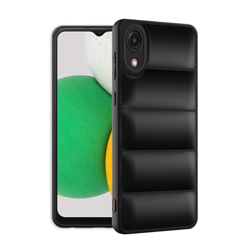 Image of Plus Puffer Case Camera Protection Soft Back Cover for Samsung Galaxy A03 Core - Black