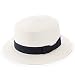 Lawliet Womens Straw Boater Hat Fedora Panama Flat Top Ribbon Summer A456 (Ivory)