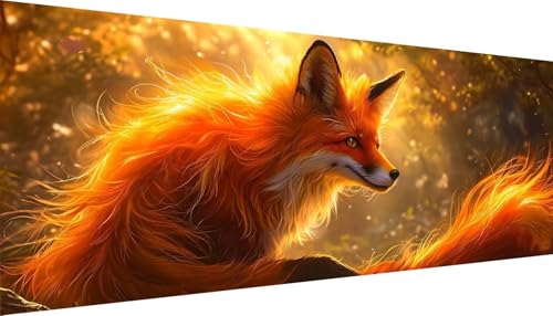 Art du Diamant Renard Adulte DIY : Créez votre Grand Tableau Scintillant 200x80cm Durant vos Week-ends