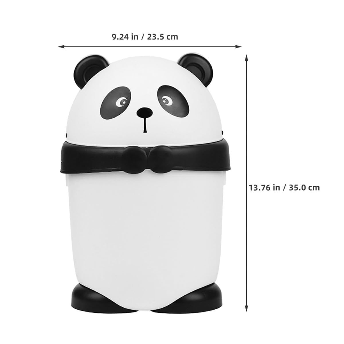 Homoyoyo Bidone della Spazzatura Piccolo con Coperchio a Tema Panda Cestino per Soggiorno e Cucina Plastica Sigillata Profumata per Camere da e Uso Multiuso