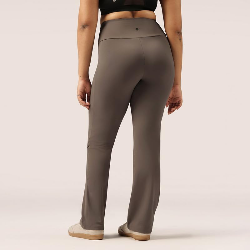 Image of BlissClub Women's Ultimate Straight Pants - Lite, High Waist Formal Trousers with Wide Waistband, Tall (for Women Above 5'5 ft)