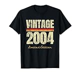 20th birthday vintage 20 year old est 2004 limitededition maglietta