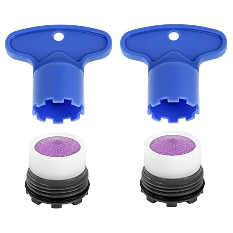 2 Set Aerators Faucet High-Speed Cache Faucet Aerator Keys Sets Faucet Replacement Part Insert Filter for Cache Aerator Faucet Replacement Cover