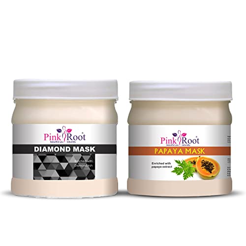 Image of Pink Root Diamond Mask 500gm with Papaya Mask 500gm